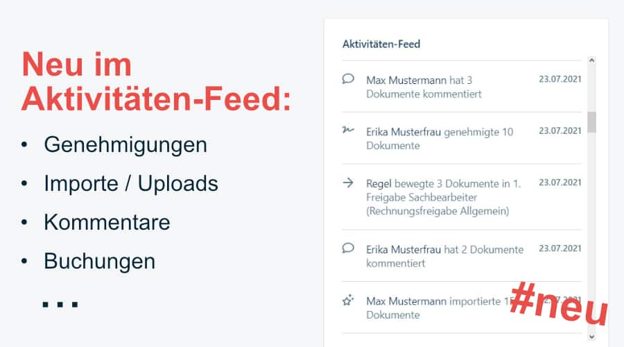 Screenshot des Aktivitäten Feeds in domonda